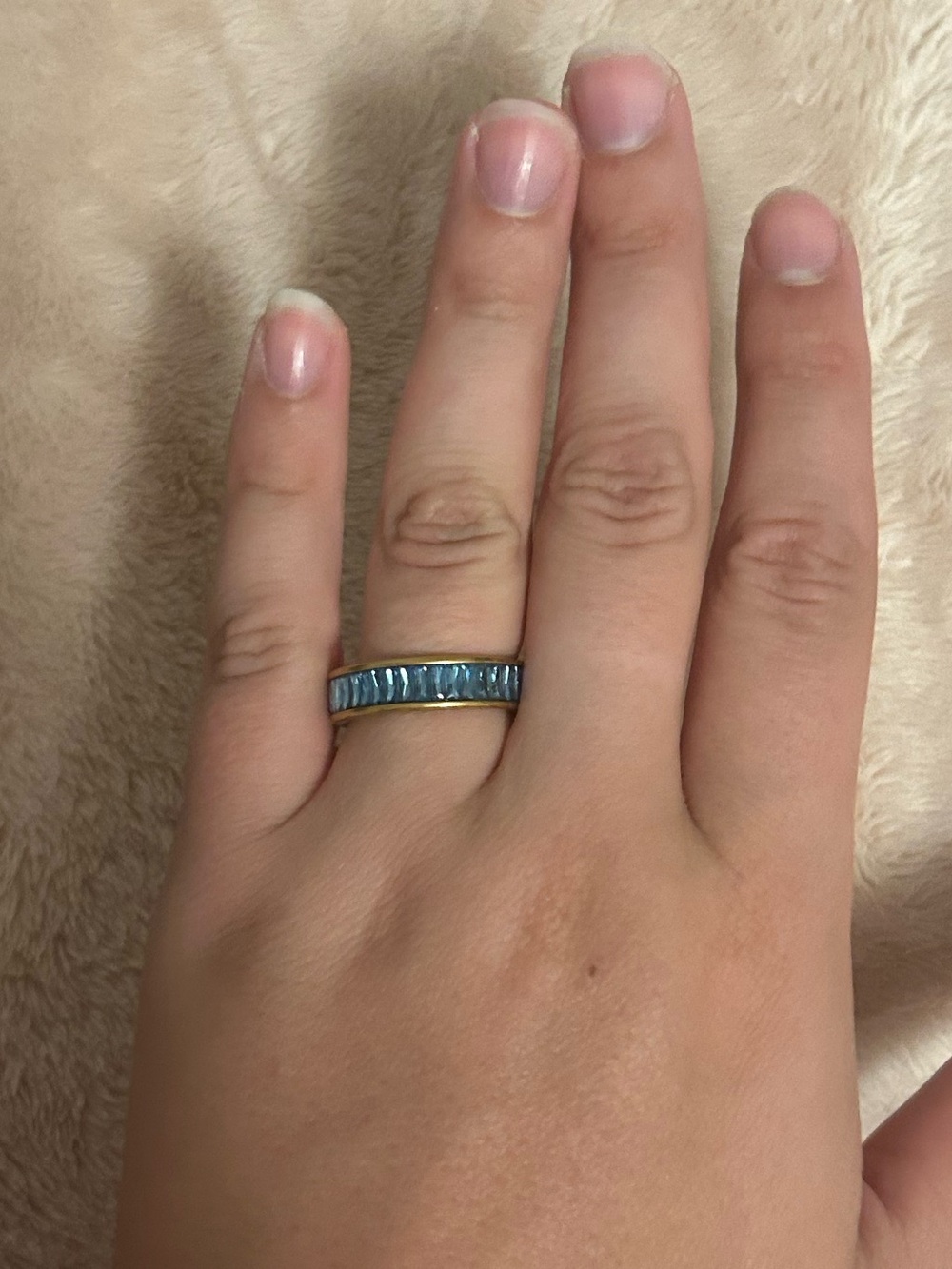 Kendra Scott Blue Crystal Inlay Women's Ring - Elegant Band